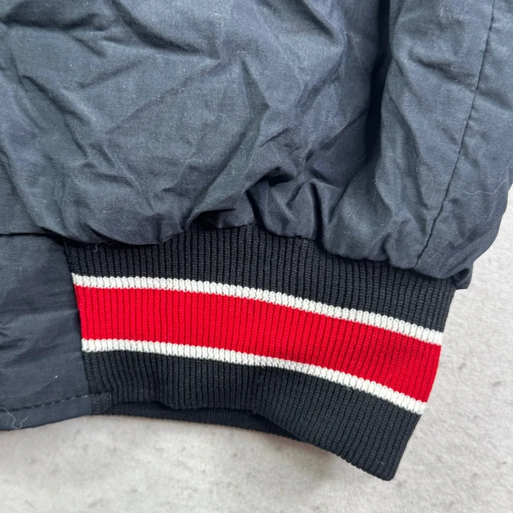 Vintage Miami Heat Varsity Jacket Mens M NBA DeLong Made in USA Snap Button